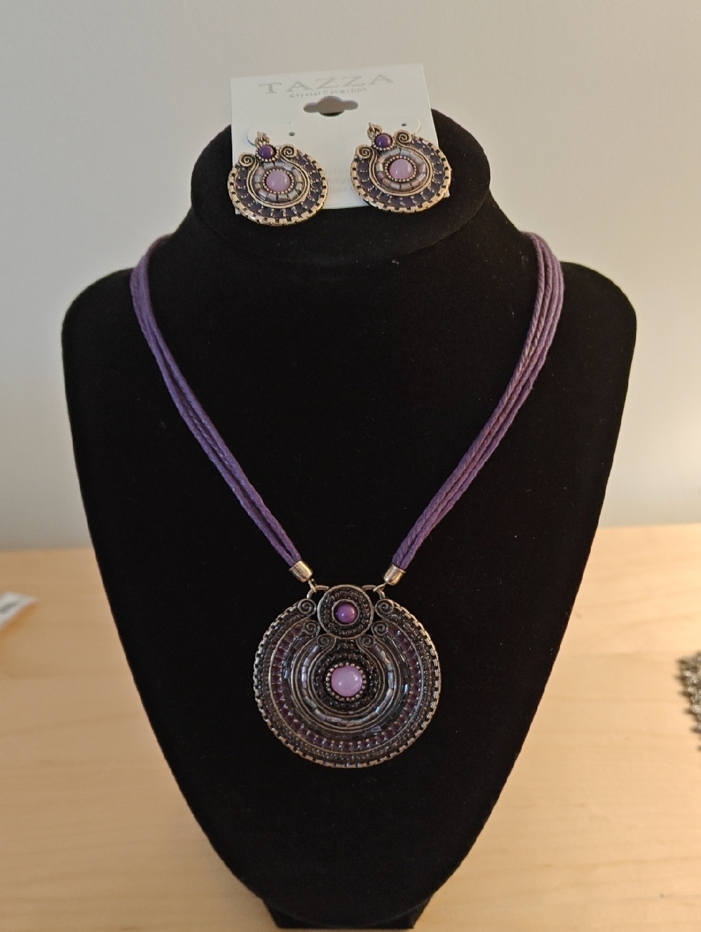 Statement Pendant Necklace and Earring Set, NWT
